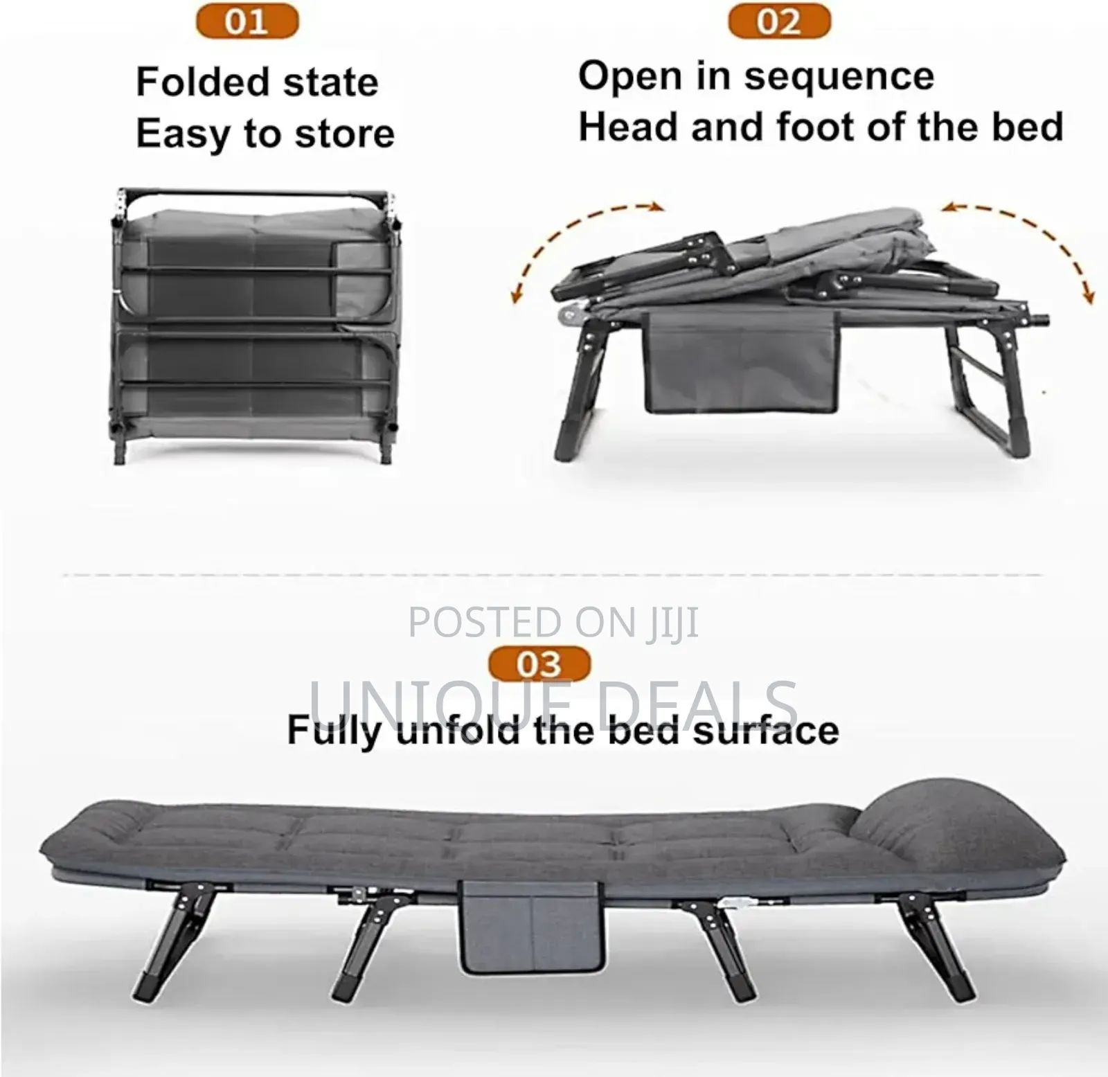 Foldable Bed With Mattress Single Metal Folding Bed