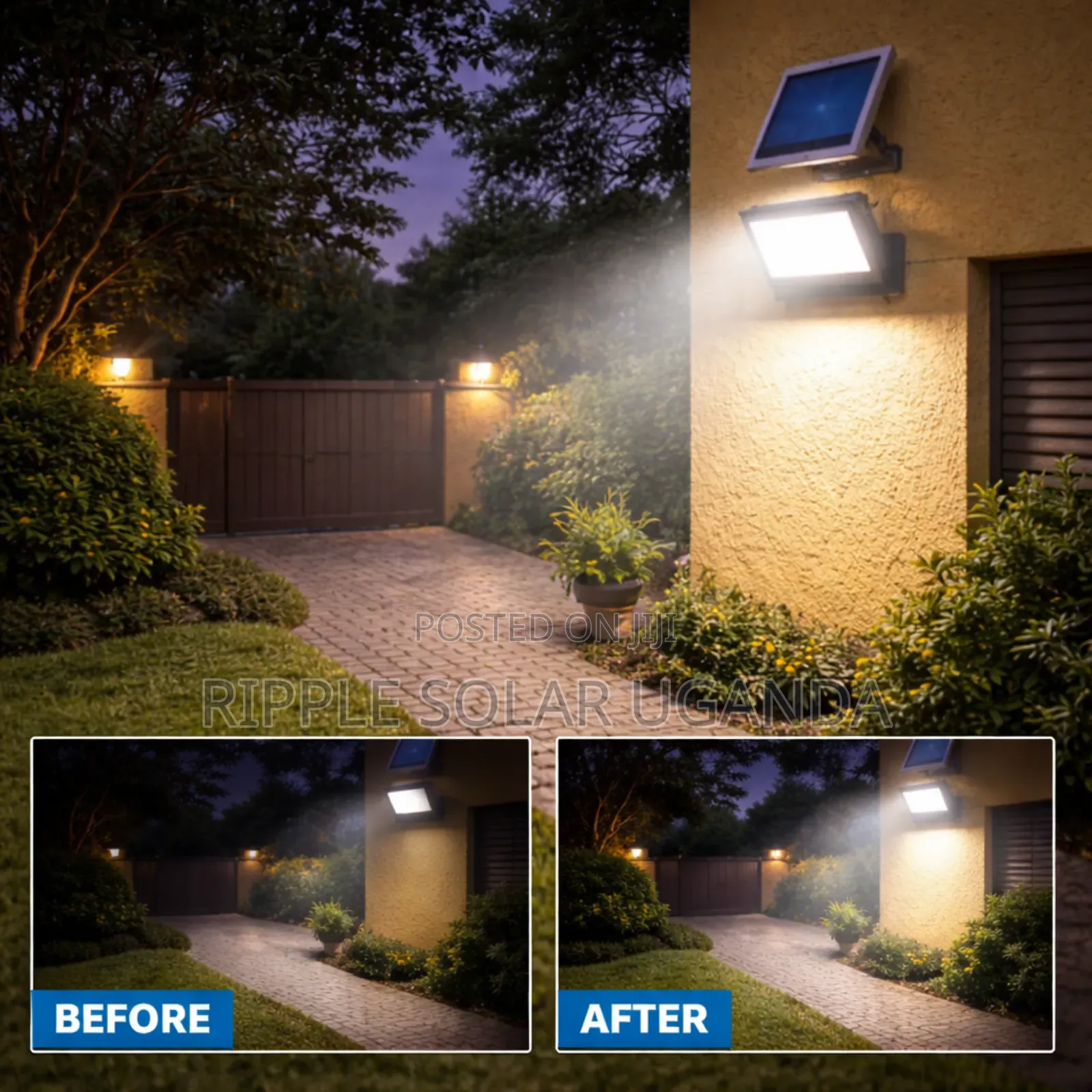 200w Solar Flood Light With 6v Panel Waterproof Ip67 Security Kampala