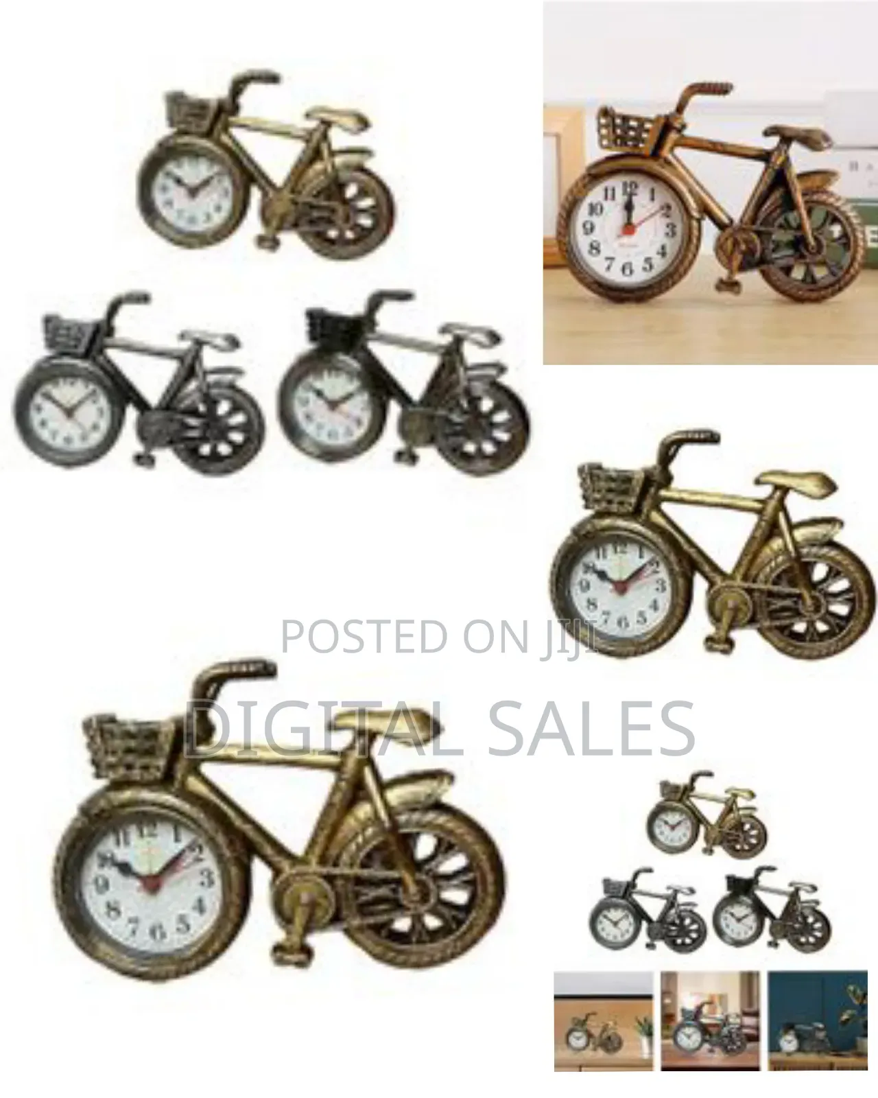 Bicycle Clock Retro Style Classic Small