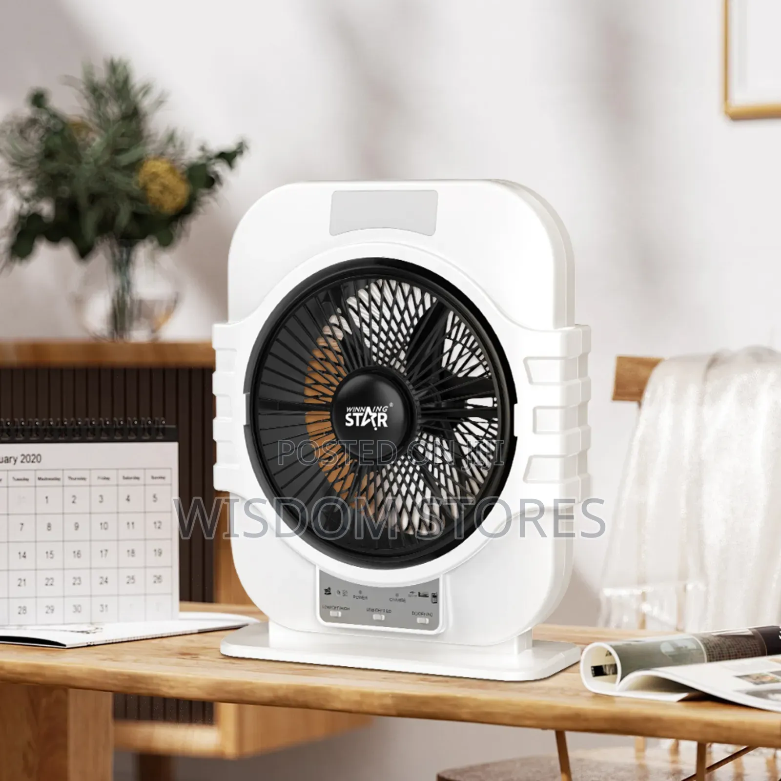 Winning Star St-4057 12''34w Portable Table Rechargeable Fan