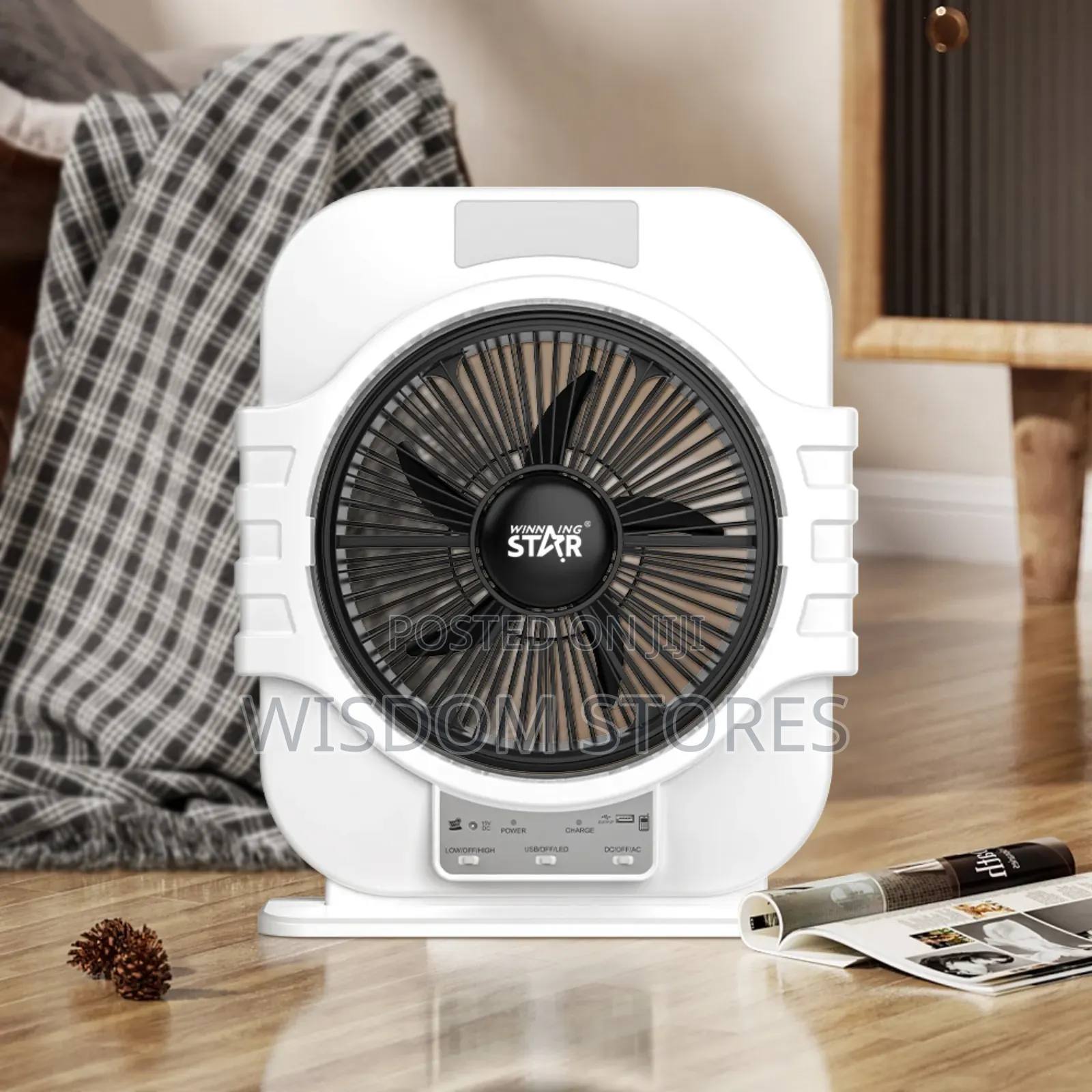 Winning Star St-4057 12''34w Portable Table Rechargeable Fan