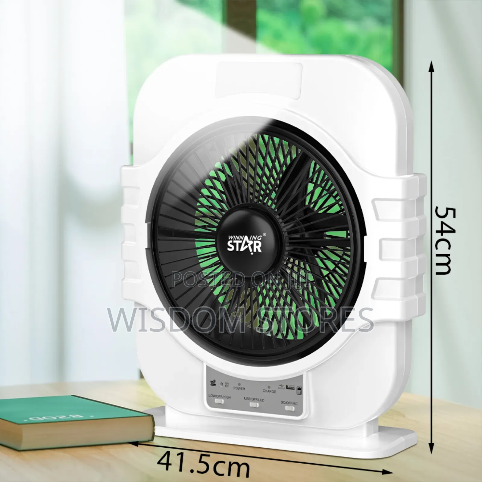 Winning Star St-4057 12''34w Portable Table Rechargeable Fan