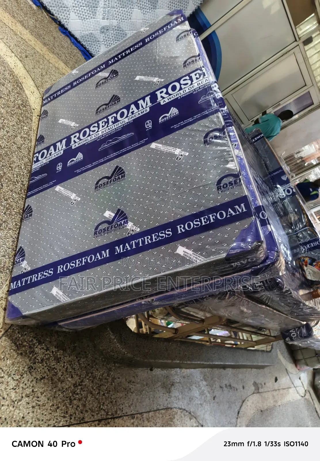 Rose Foam Mattress 4x6x6 Inches. Sealed Cover Super Density