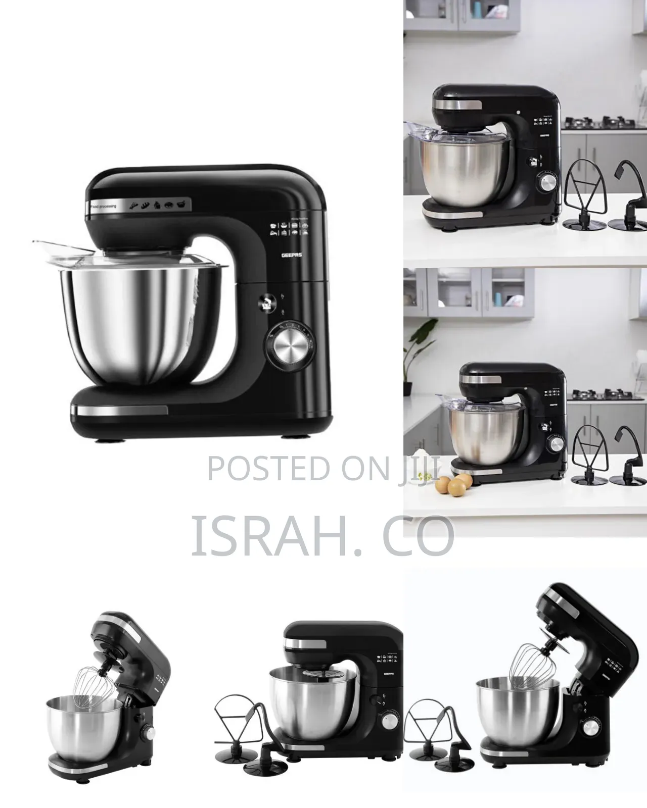 Geepas Gsm43013 3 in 1 Stand 600w - 7 Level Speed, 5 Litre Stainless