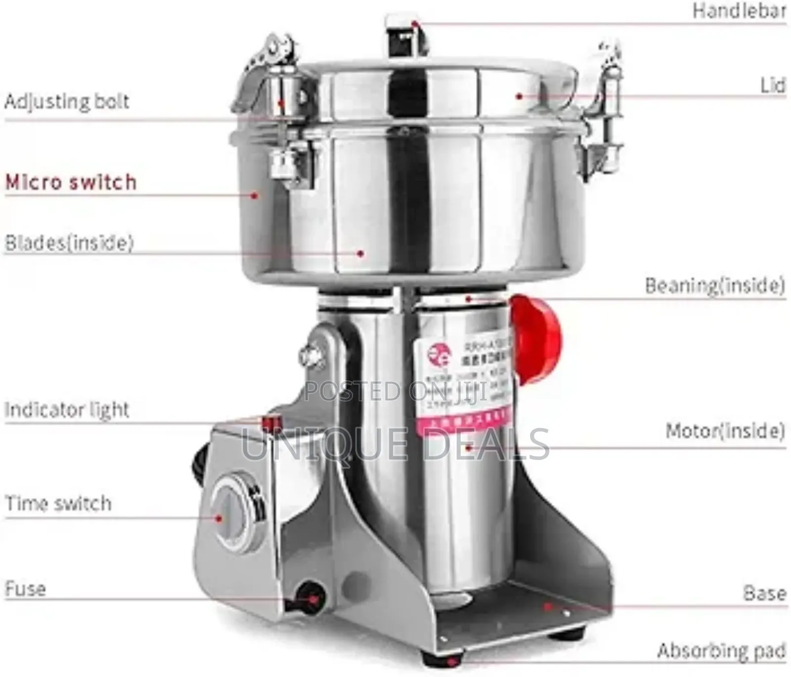 3000g Grain Mill Grinder Electric Commercial Spice Grinder