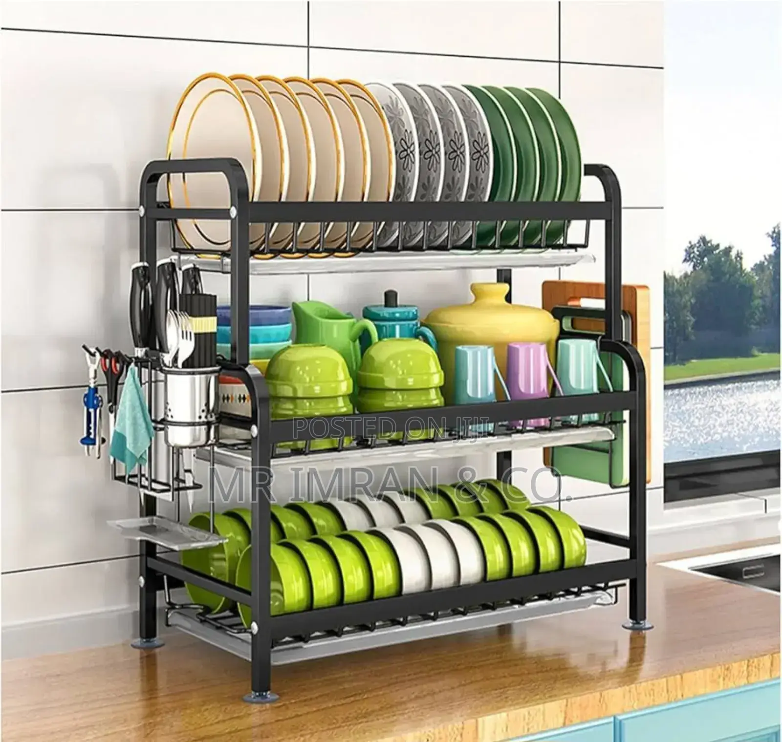 Black 3-Tier Dish Drying Rack