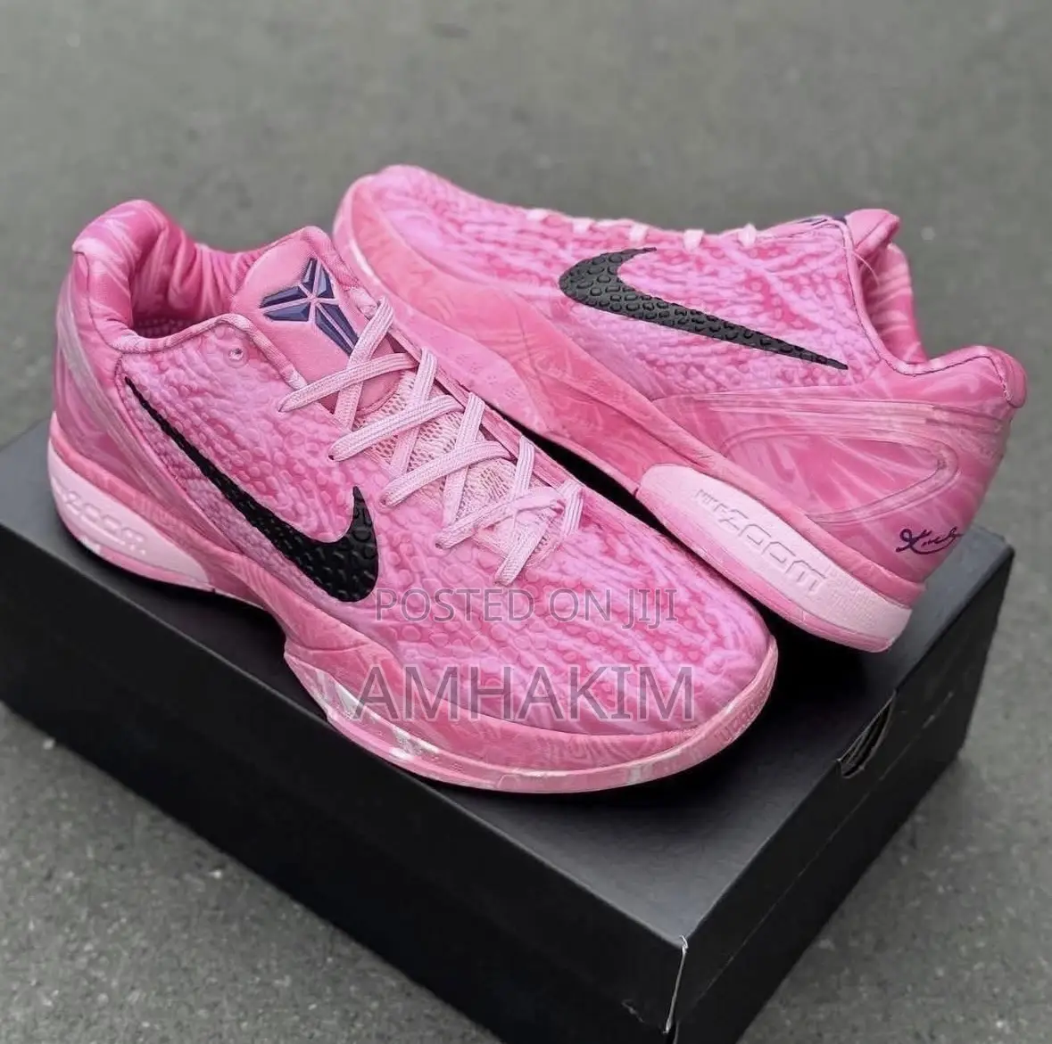 New Nike Kobe 6 Proto Straw Berry Pink Basket Ball Sneakers in Stock