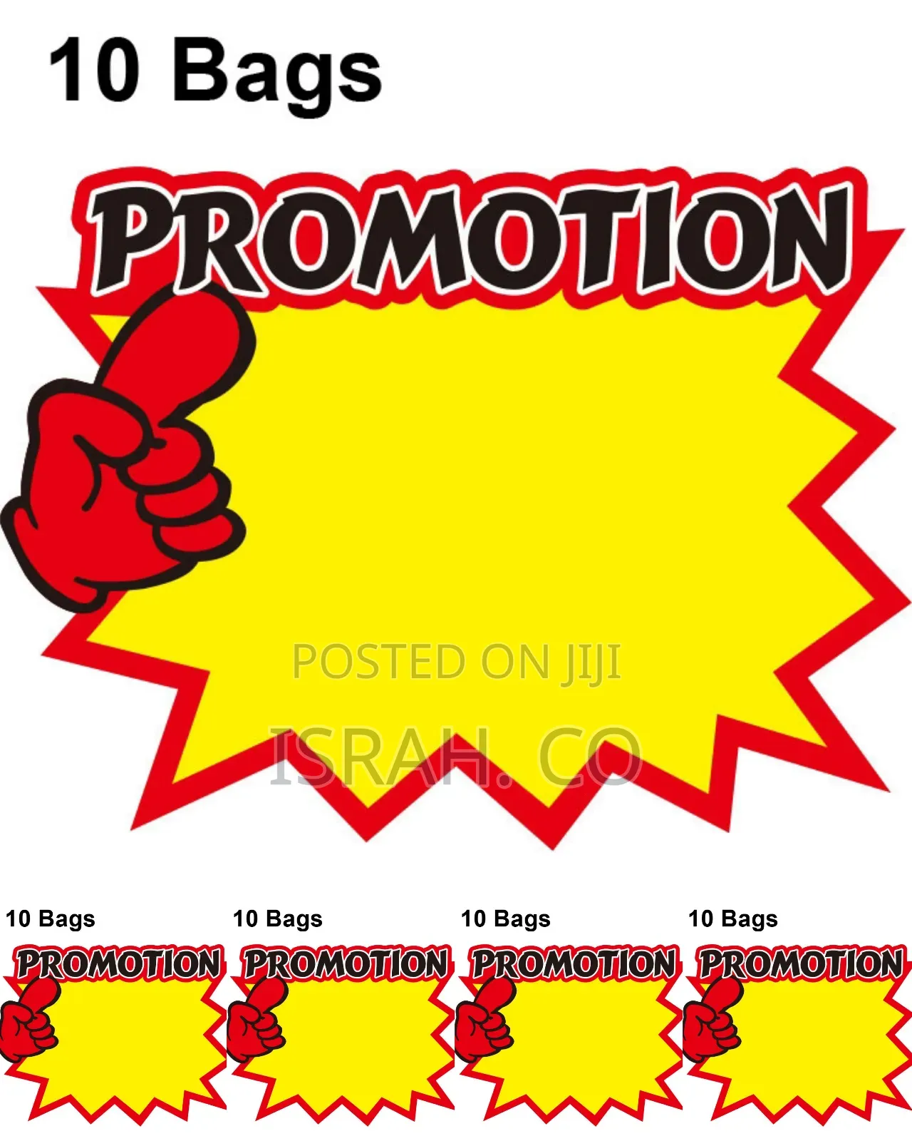 "Promotion" Display Sign Stickers Pack of 10.