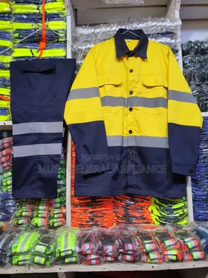 Safety Two-tone Yellow And Navy Long-sleeve