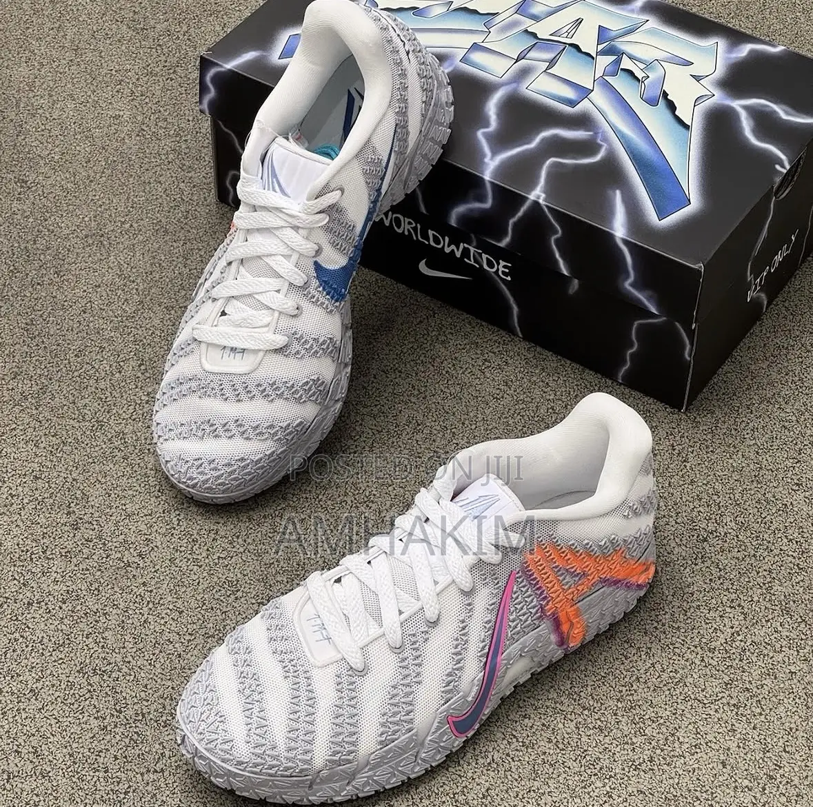 New Nike Ja 3 X Warning Label Light Show Basket Ball Sneakers in Stock