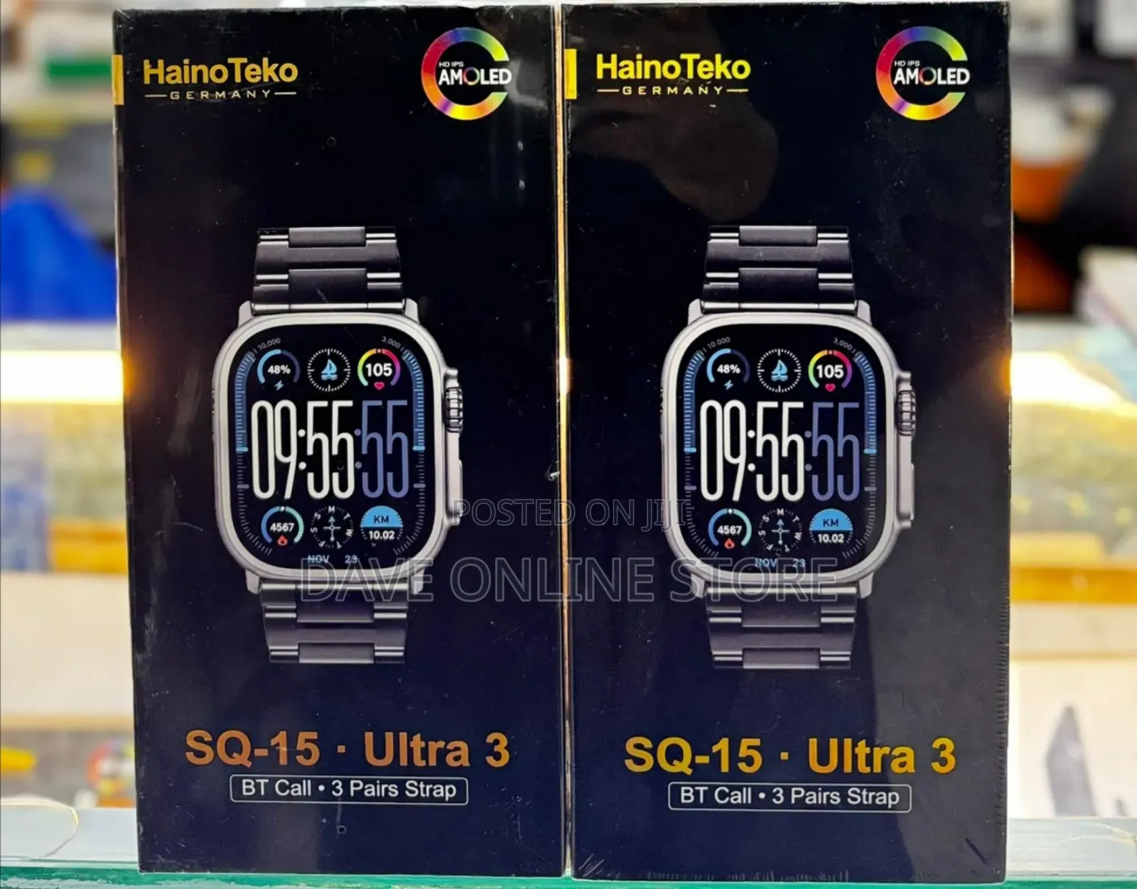 Haino Teko Sq15 Ultra 3 3 Pairs Strap Smart Watch-