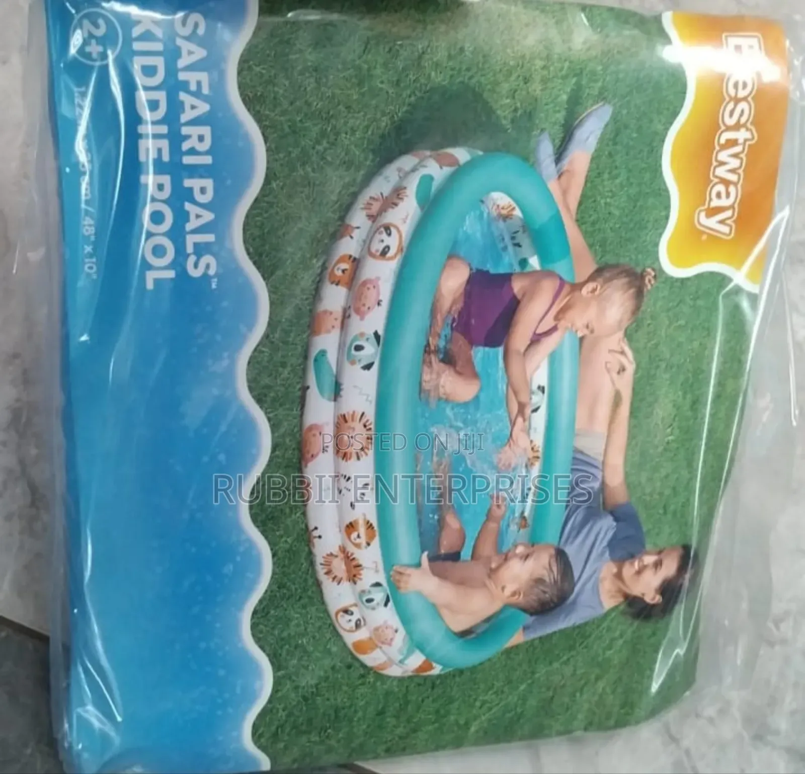 Safari Pals Kiddie Pool, a 3-Ring Inflatable Pool