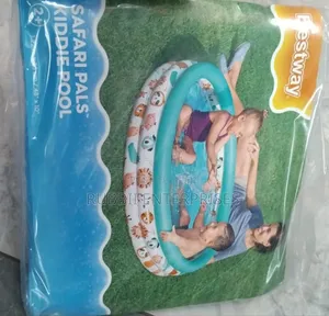 Safari Pals Kiddie Pool, a 3-Ring Inflatable Pool