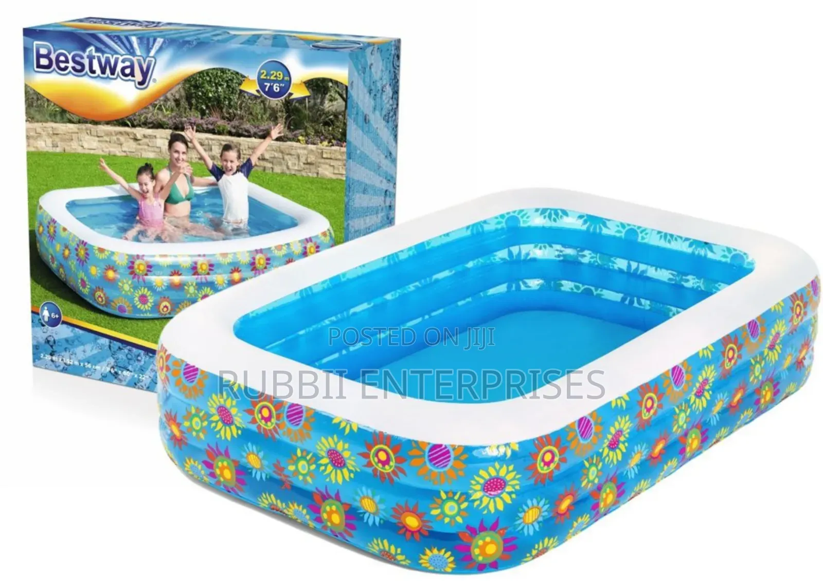 Happy Flora Inflatable Family Pool(2.29m×1.52m×56cm)
