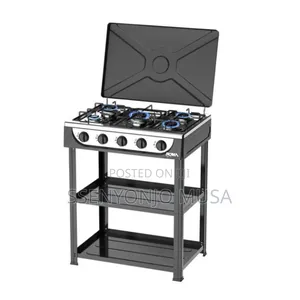 Boma Gas Stove 5 Burner 50×60cm Cooker With Shelves – Auto Ignition