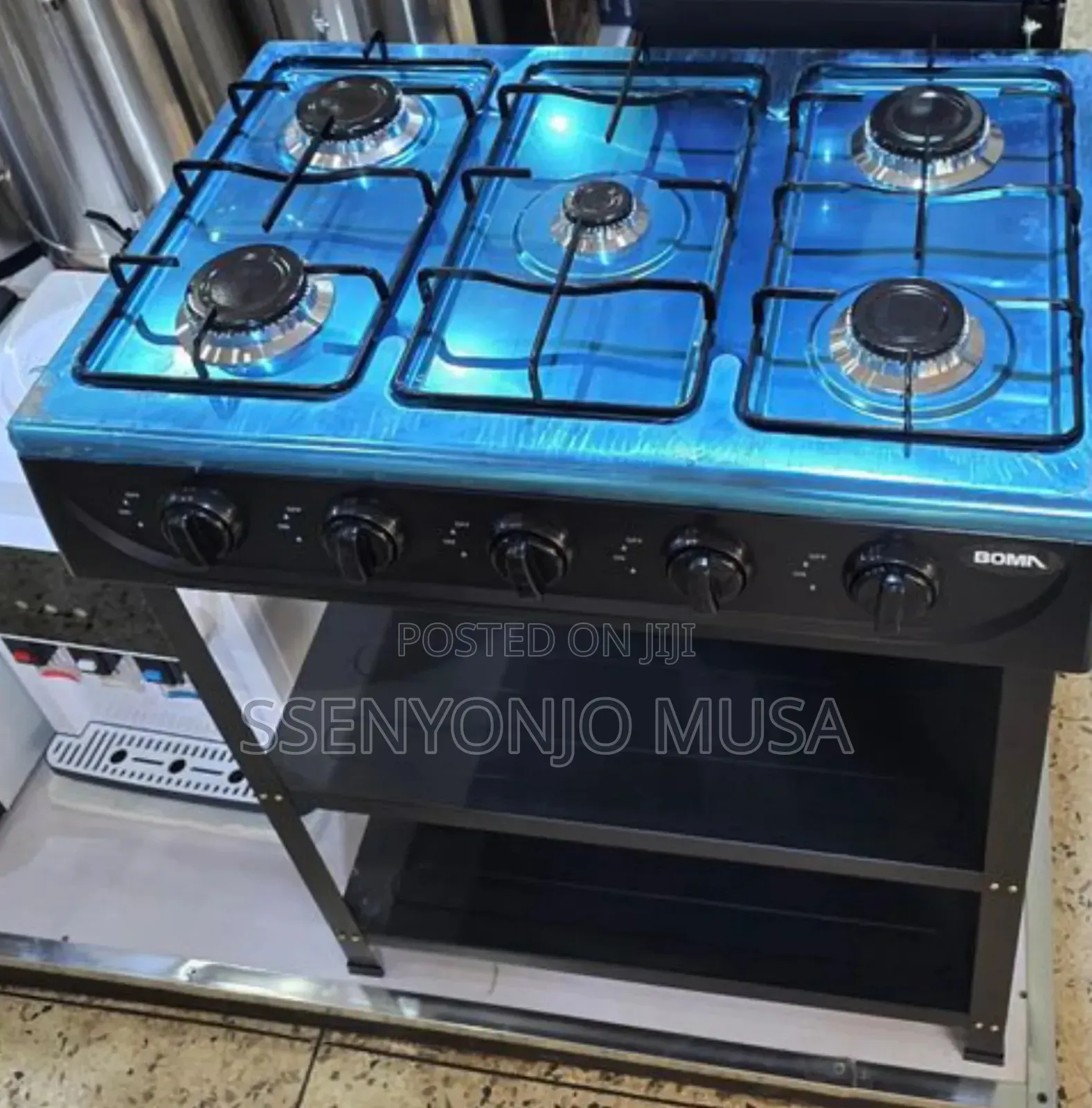 Boma Gas Stove 5 Burner 50×60cm Cooker With Shelves – Auto Ignition
