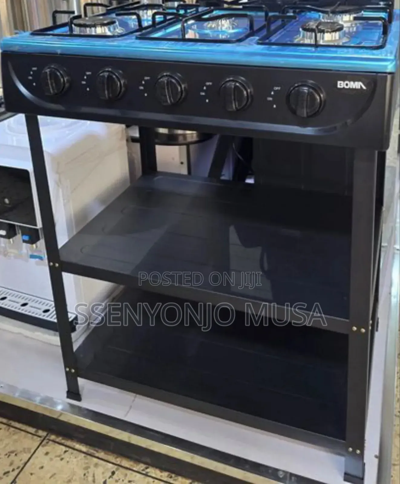 Boma Gas Stove 5 Burner 50×60cm Cooker With Shelves – Auto Ignition