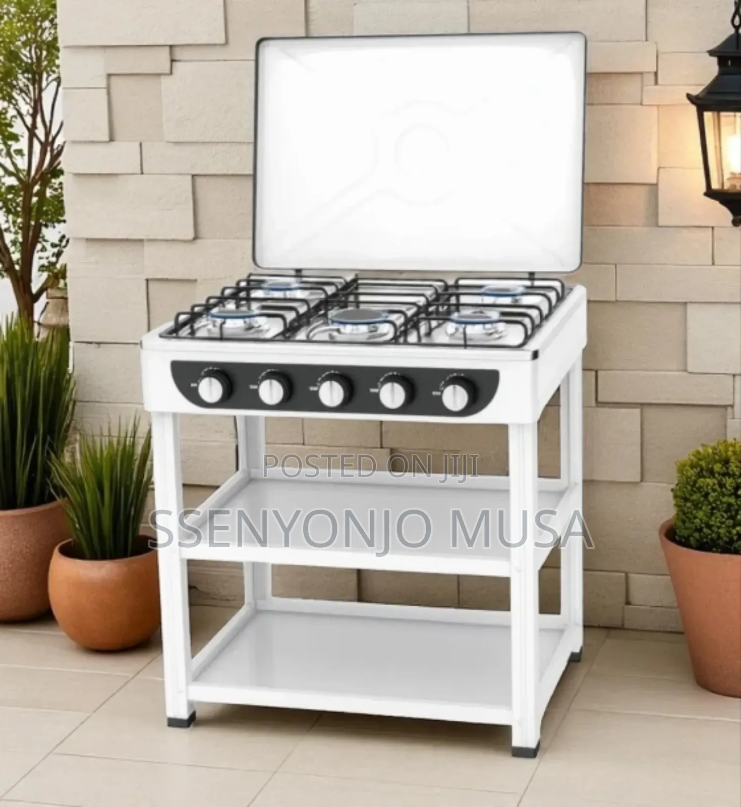 Boma Gas Stove 5 Burner 50×60cm Cooker With Shelves – Auto Ignition