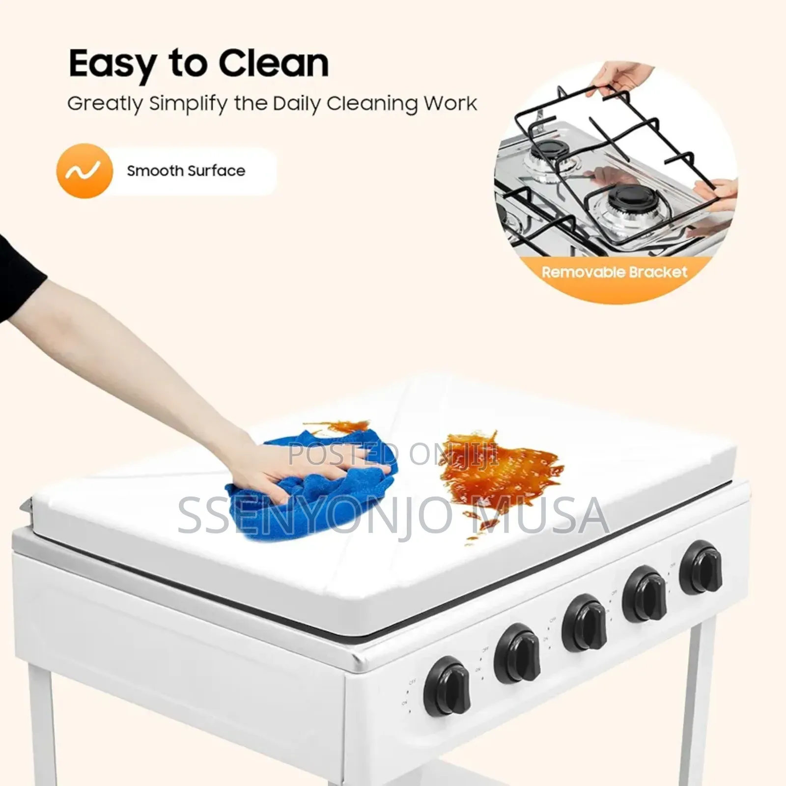 Boma Gas Stove 5 Burner 50×60cm Cooker With Shelves – Auto Ignition