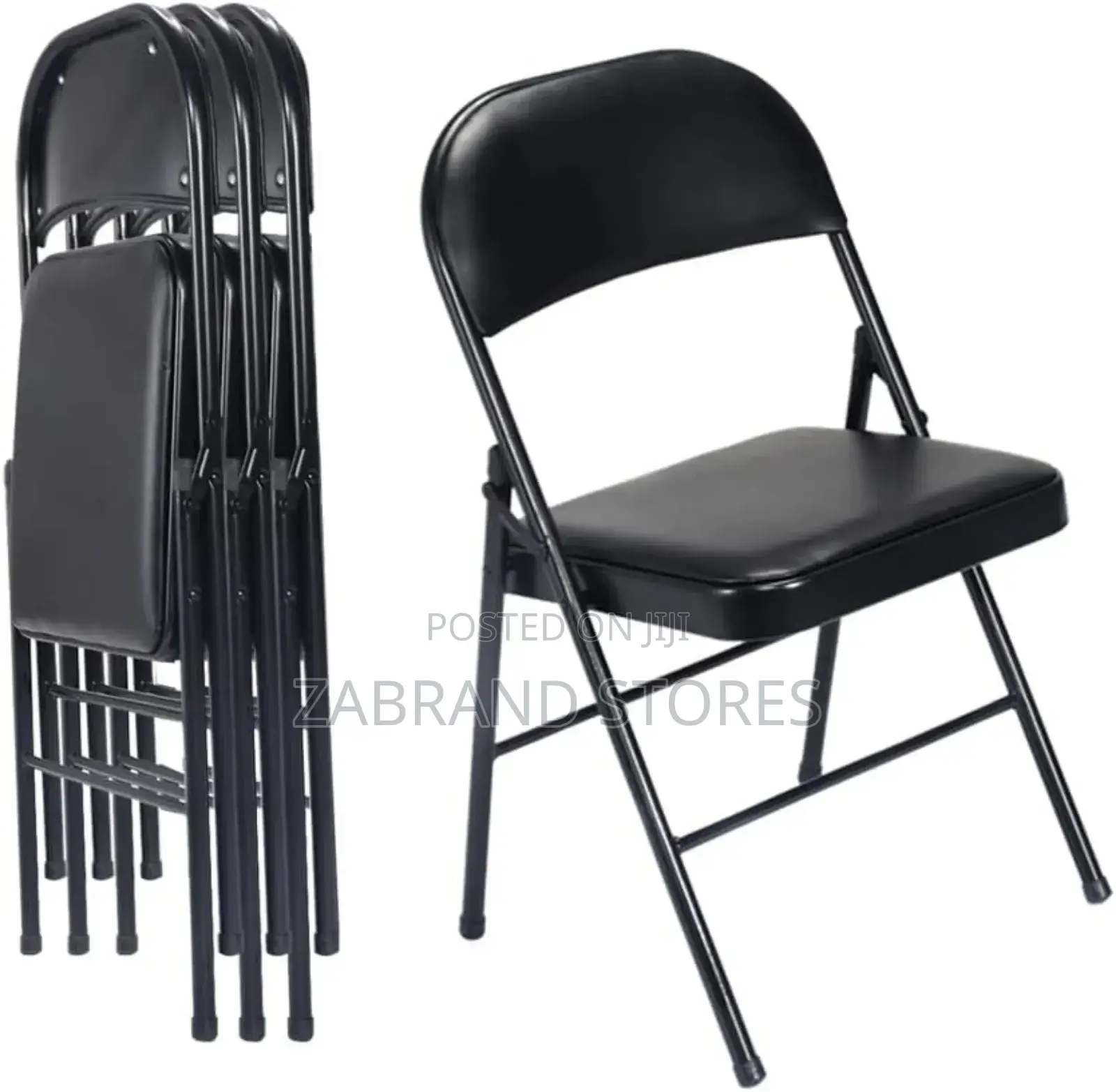 Black Foldable Padded Chair