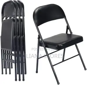 Black Foldable Padded Chair