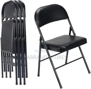 Black Foldable Padded Chair