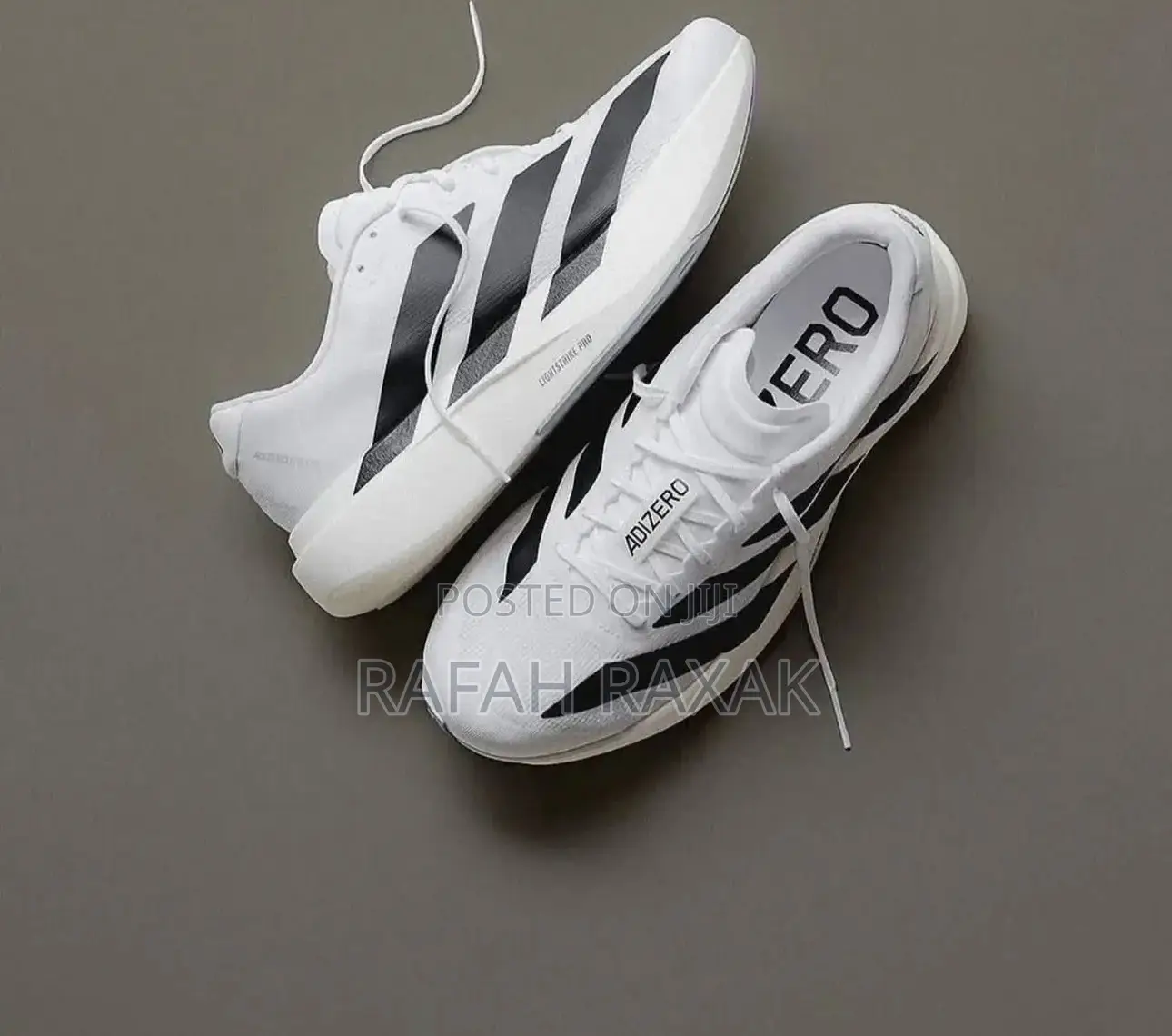 Original White Adidas Adizero Evo Sl Trainer Running Sneakers