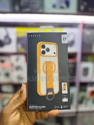 Levelo Morphix Vallo Leather Grip Stand Case for iPhone 17 Pro Max