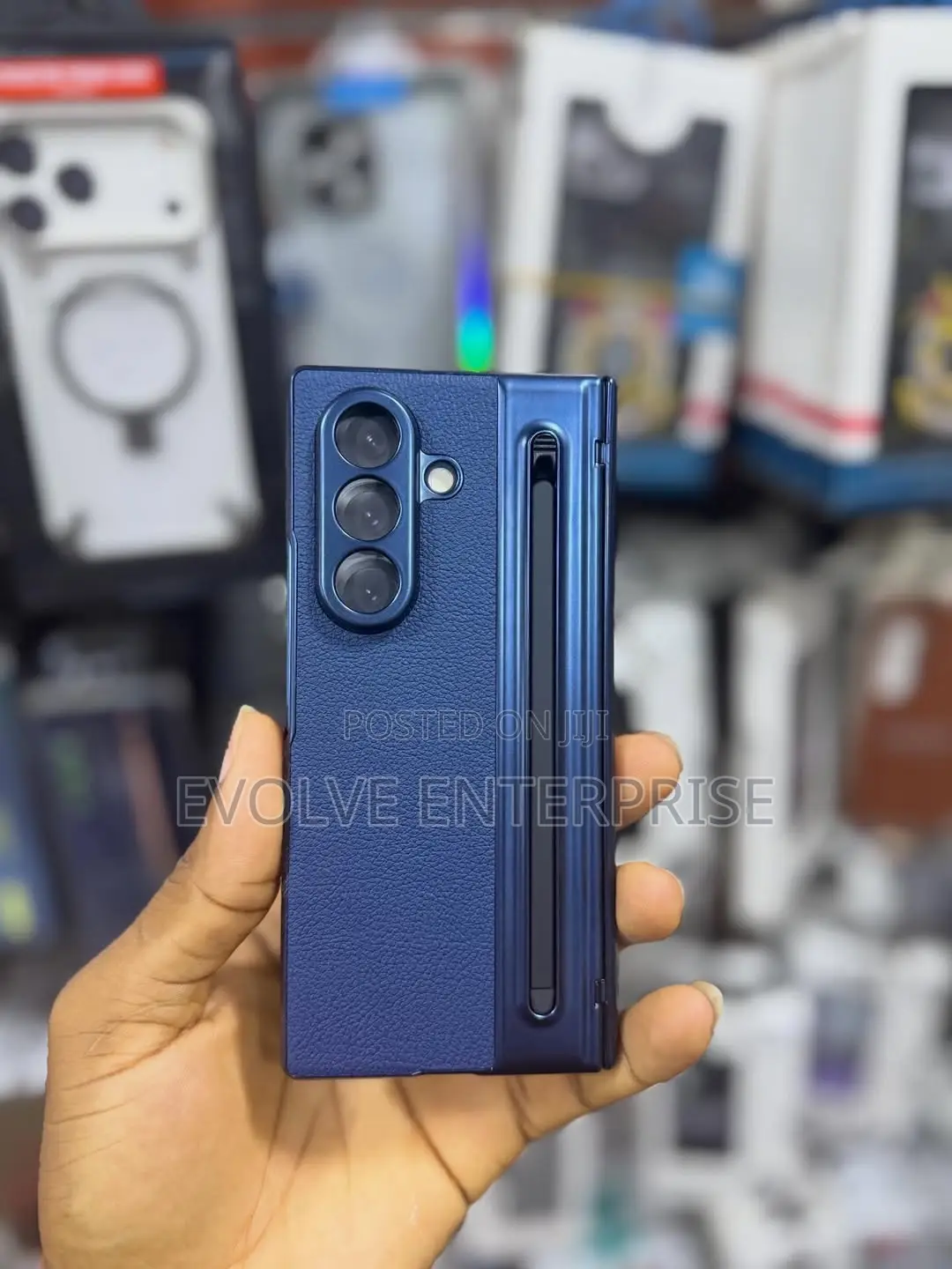 Samsung Galaxy Z Fold 7 Leather Case With Screen Guard