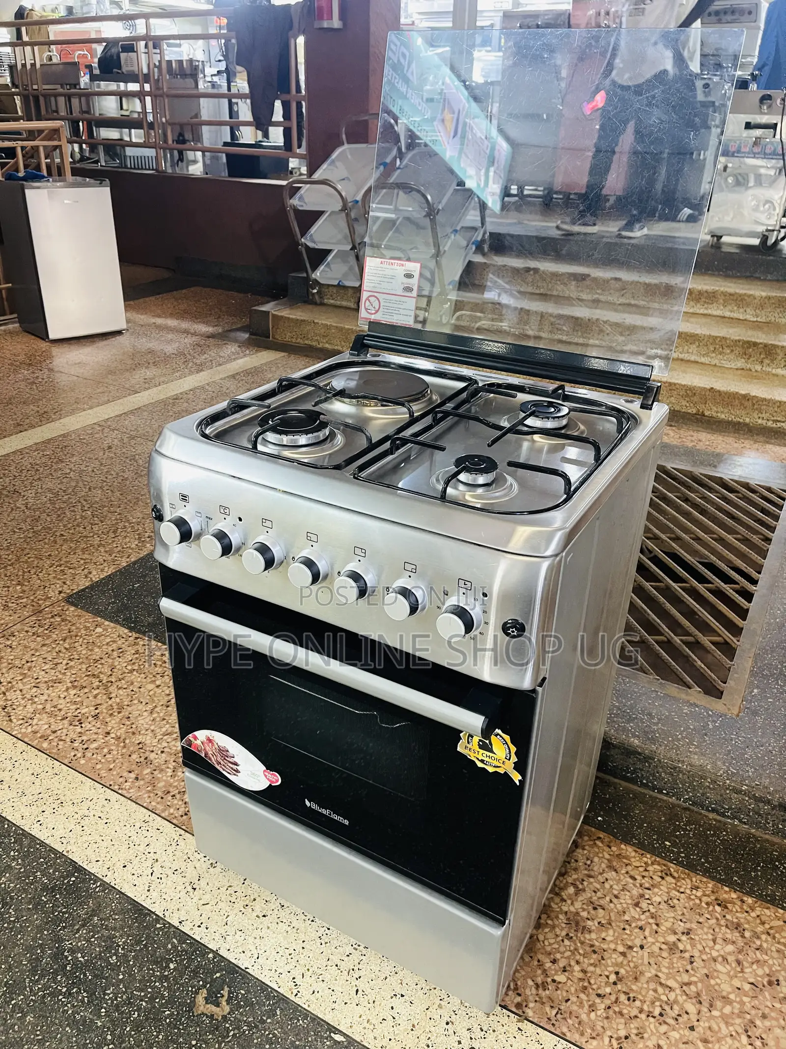 Blueflame Used Cooker 60\60 Size,Full Electric Oven With Fan