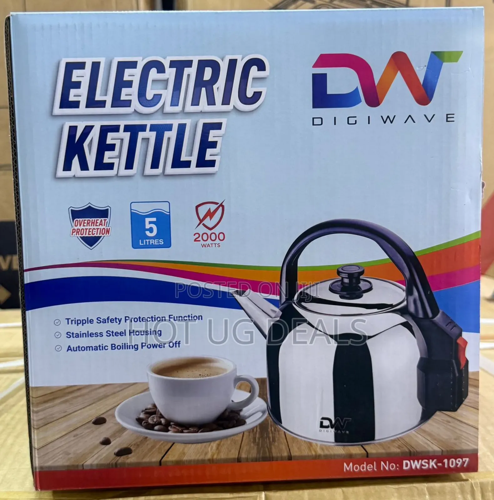 Digiwave 5-Liter Stainless Steel Electric Kettle