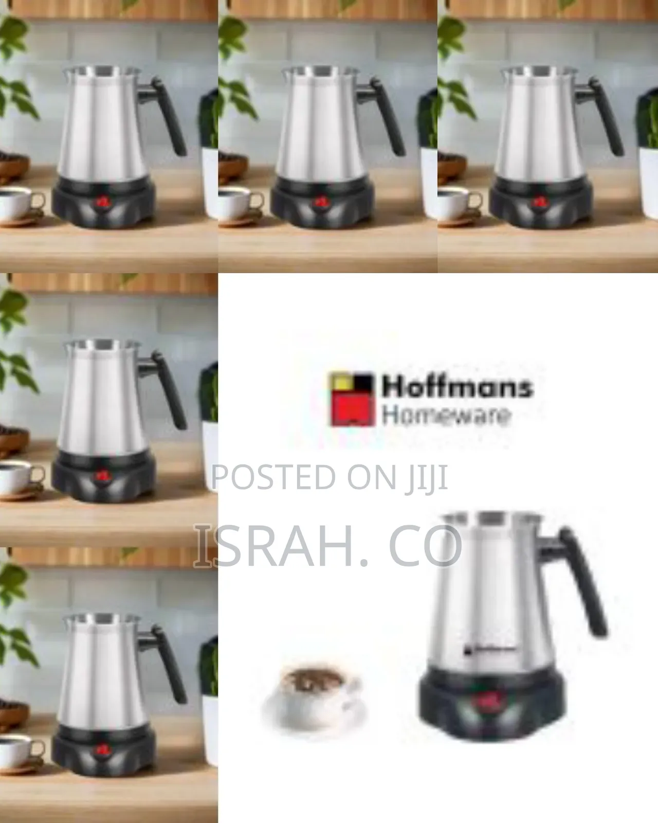 Hoffmans 800ml Grand Electronic Coffee Pot Stainless Steel Coffe
