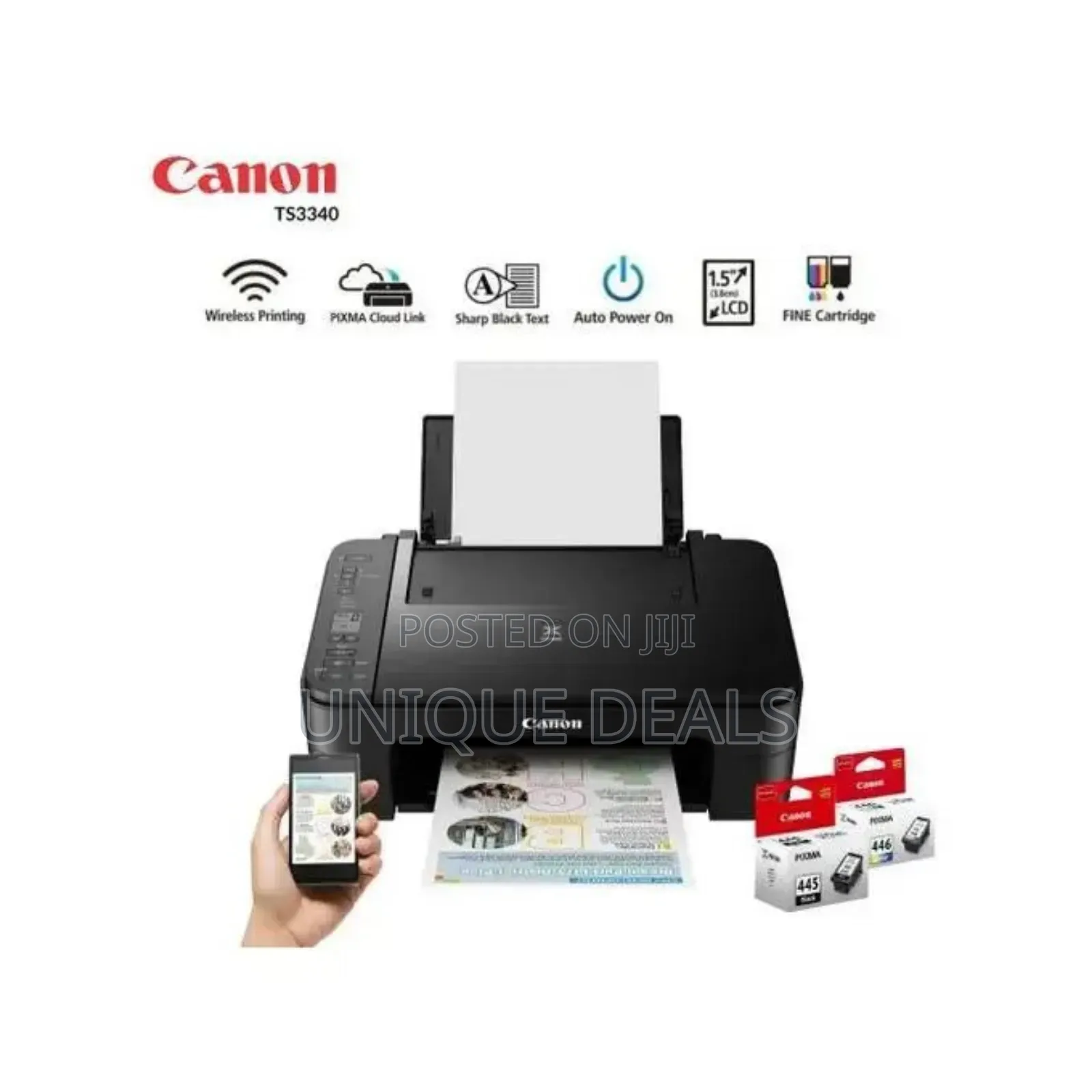Canon Pixma Ts3640 Wireless Colour All-in-One Inkjet Photo Printer,