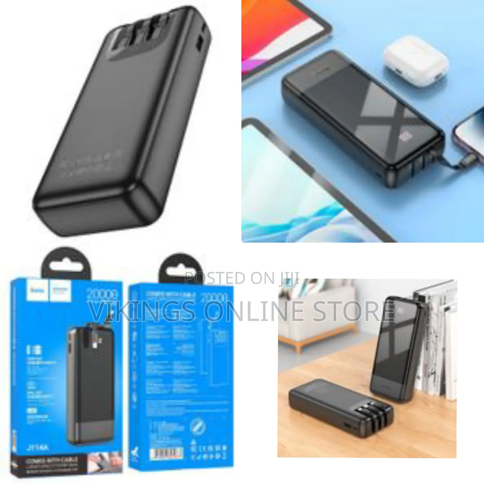 Hoco J114a Mobile Power Bank With 20000mah Capacity. Type-C and Micro