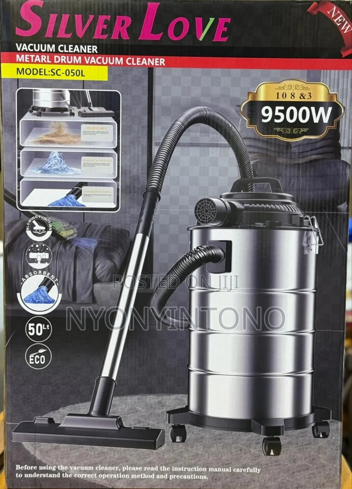 Silver Love 35liters High-Quality Vacuum Cleaner