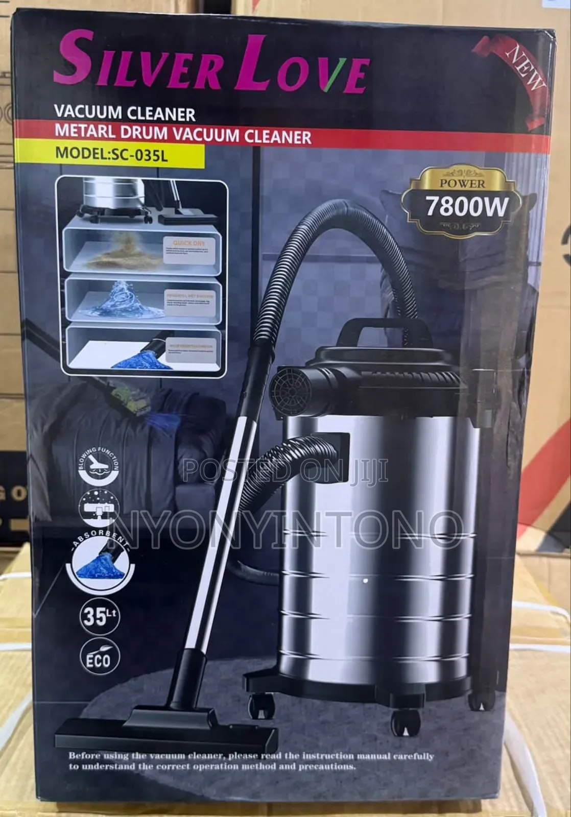 Silver Love 35liters High-Quality Vacuum Cleaner