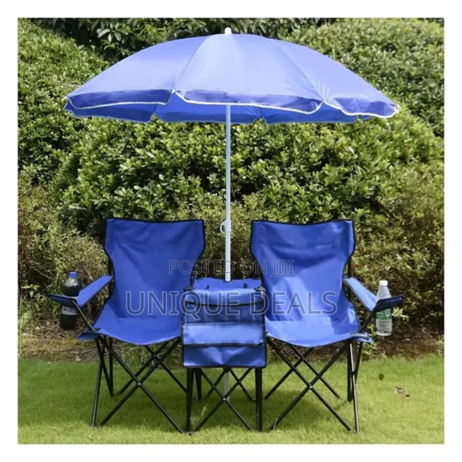 Camping Chair With Parasol Folding Chair for Couples Double Fishing