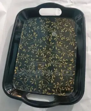 Black Melamine Rectangular Serving Tray