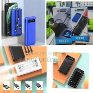 Gold Africa Usb Fast Charging Mobile Powerbank 10000mah 4 In1 Built