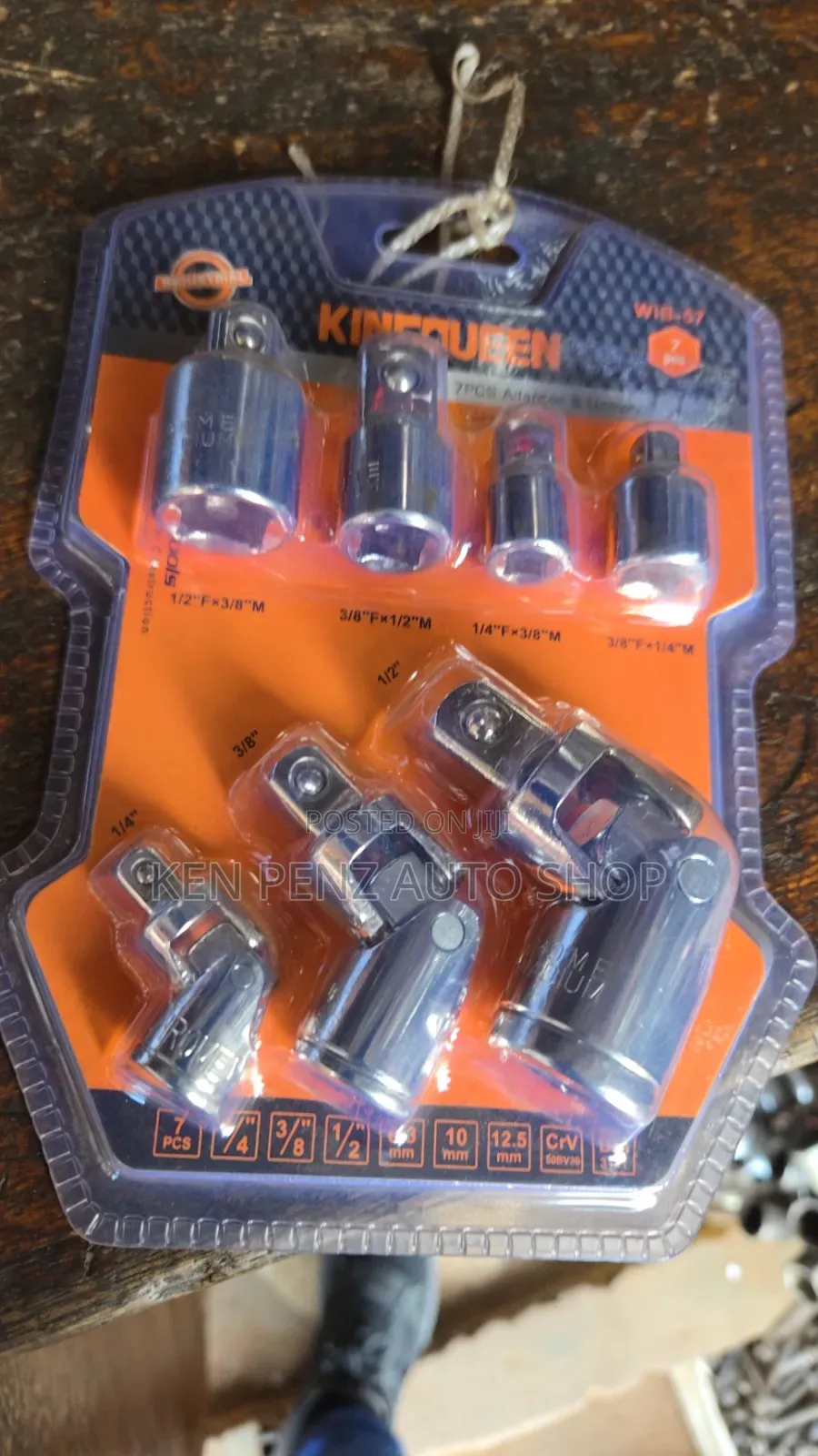 7 Piece Socket and Universal Joint Set