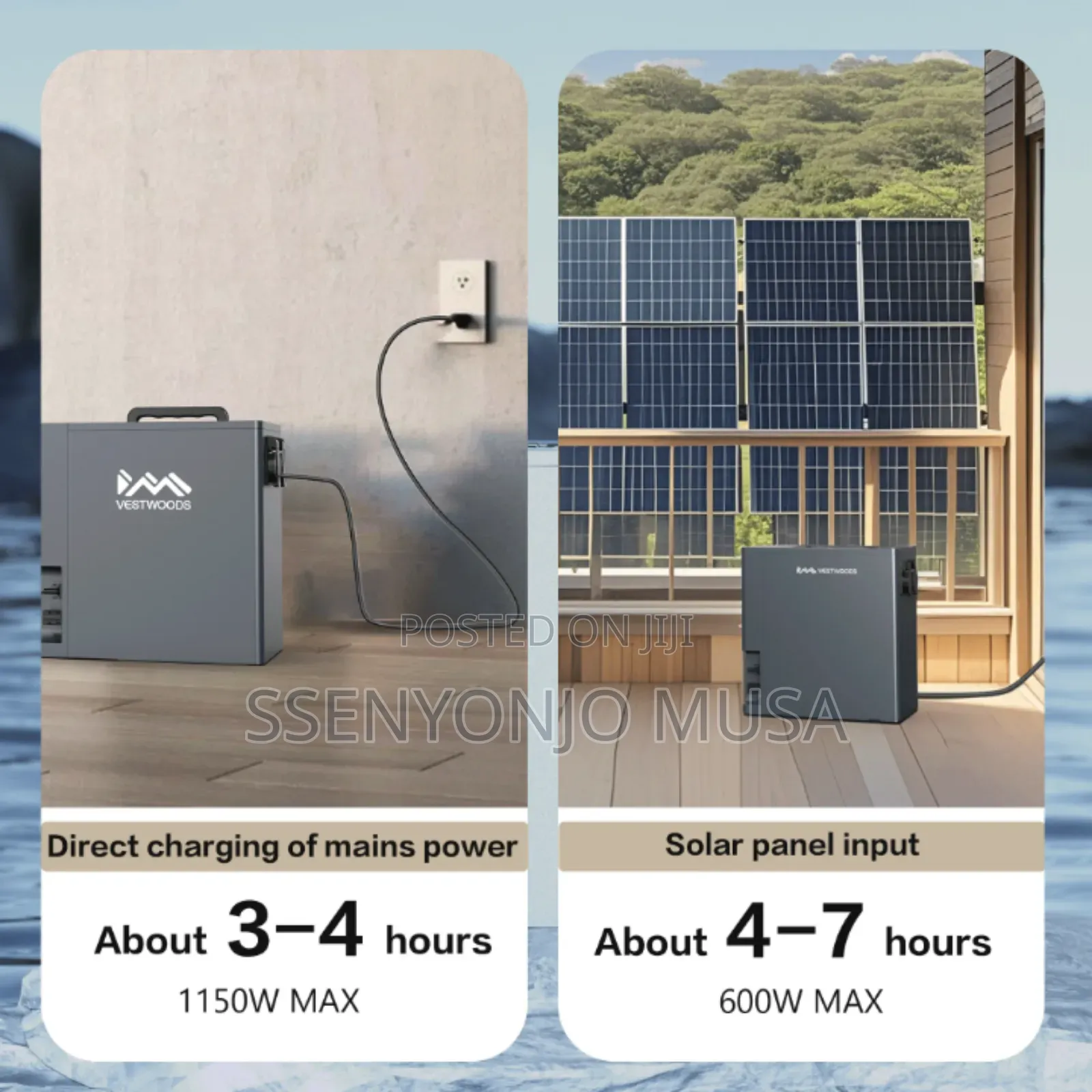 Vestwoods Portable Power Station 2000w – 2000wh Solar Generator
