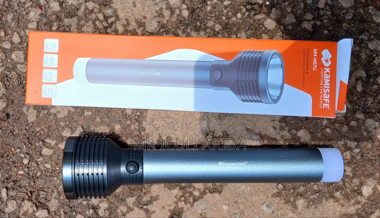 Kamisafe Km-H07u Rechargeable Aluminum Alloy Flashlight Torch Lantern