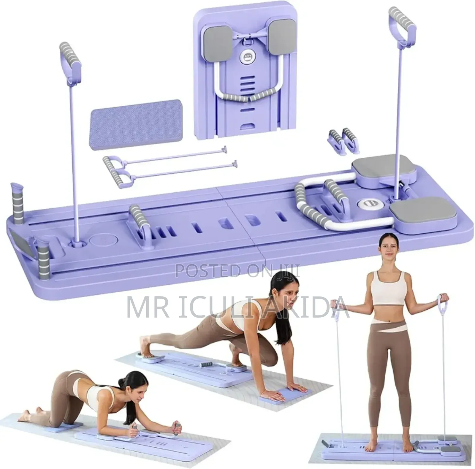 6n1 Smart Timer Ab Exercise Board With Elbow Support,Resistance Bands