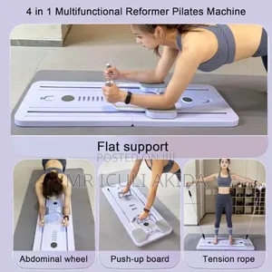 6n1 Smart Timer Ab Exercise Board With Elbow Support,Resistance Bands