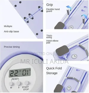6n1 Smart Timer Ab Exercise Board With Elbow Support,Resistance Bands