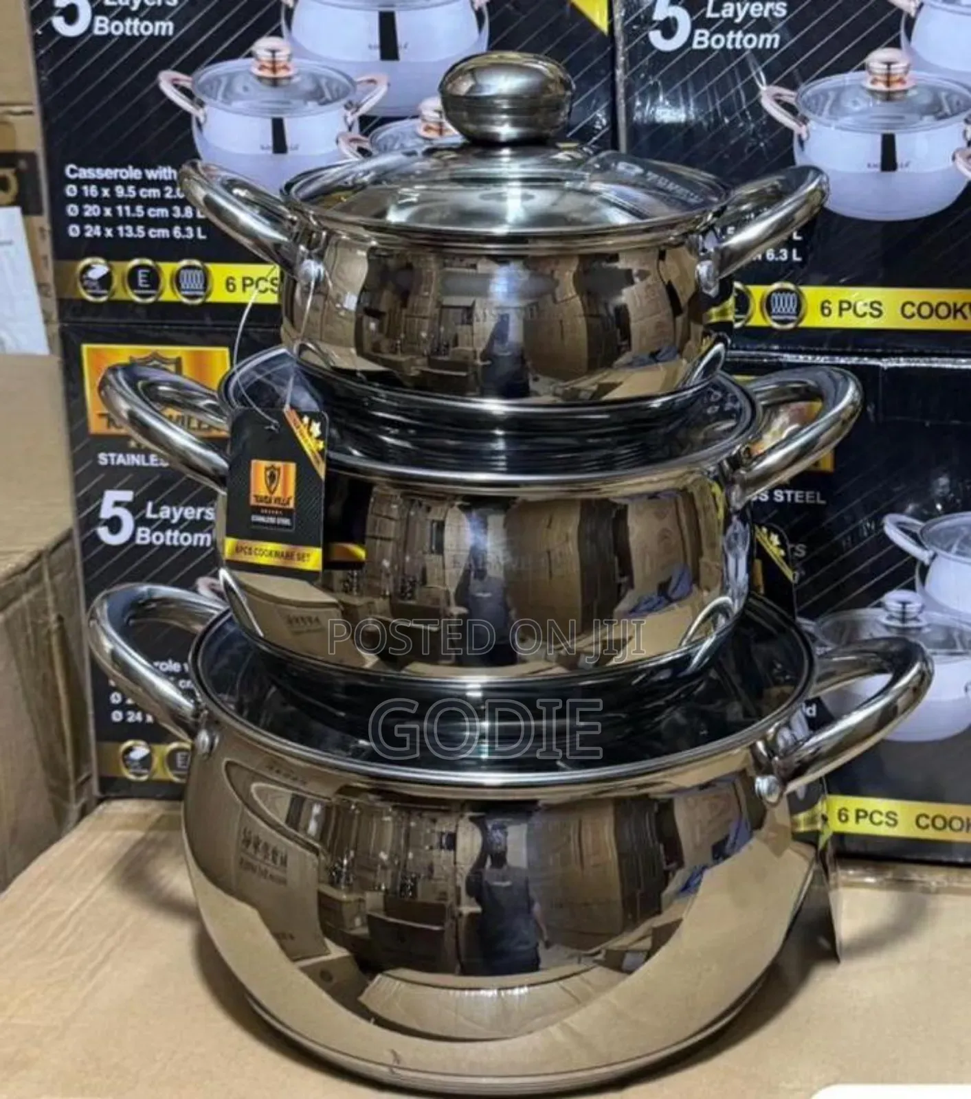 6-Piece Stainless Steel Cookware Set