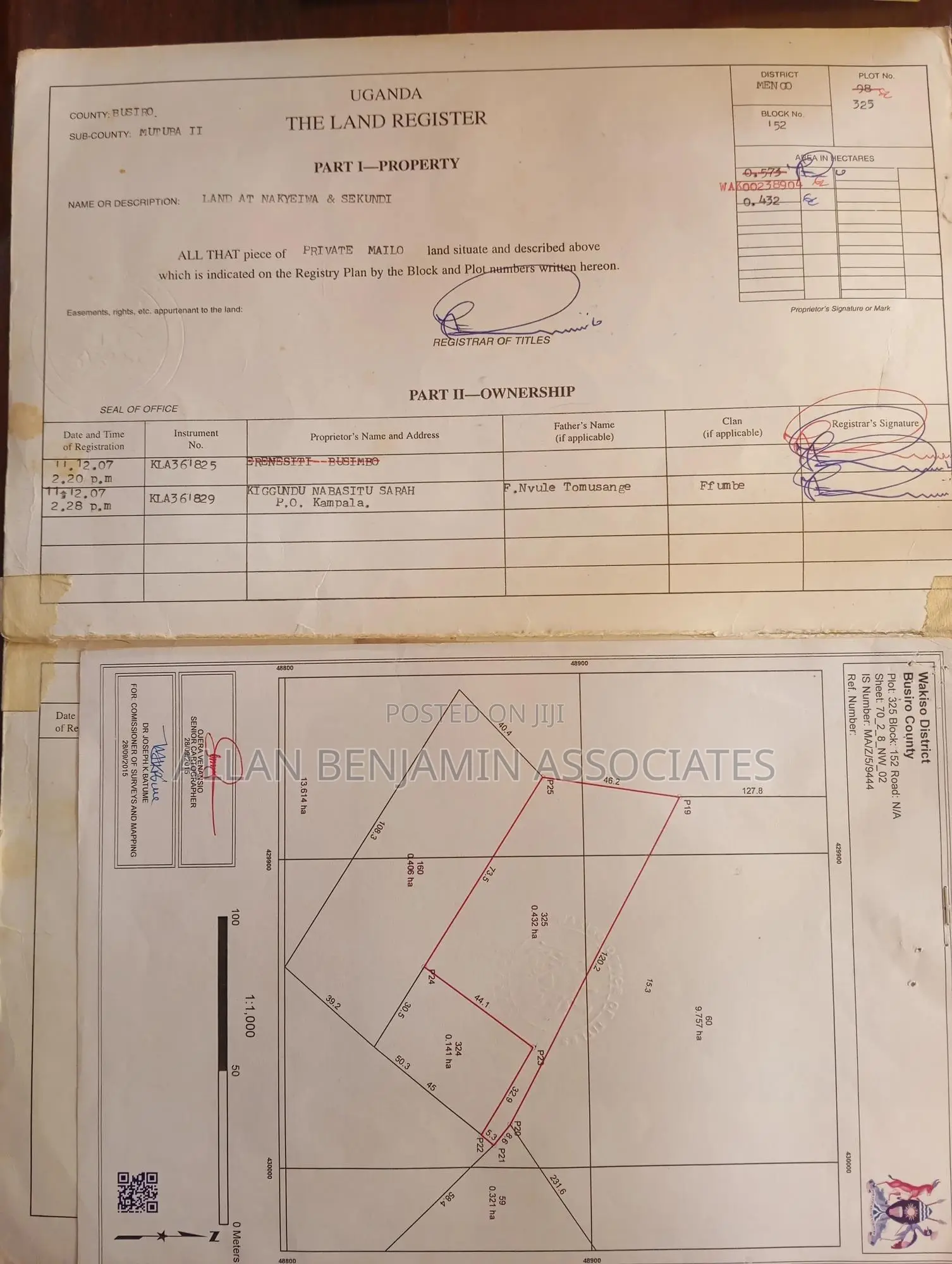 Four (4) Plots in Kakiri, Wakiso District at 30m Ugx Each 50*100 Ft
