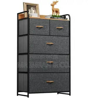 5-Drawer Fabric Dresser or Storage Organizer Unit