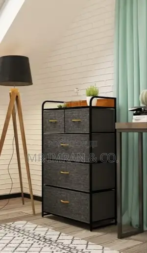 Fabric Dresser With 5 Drawers