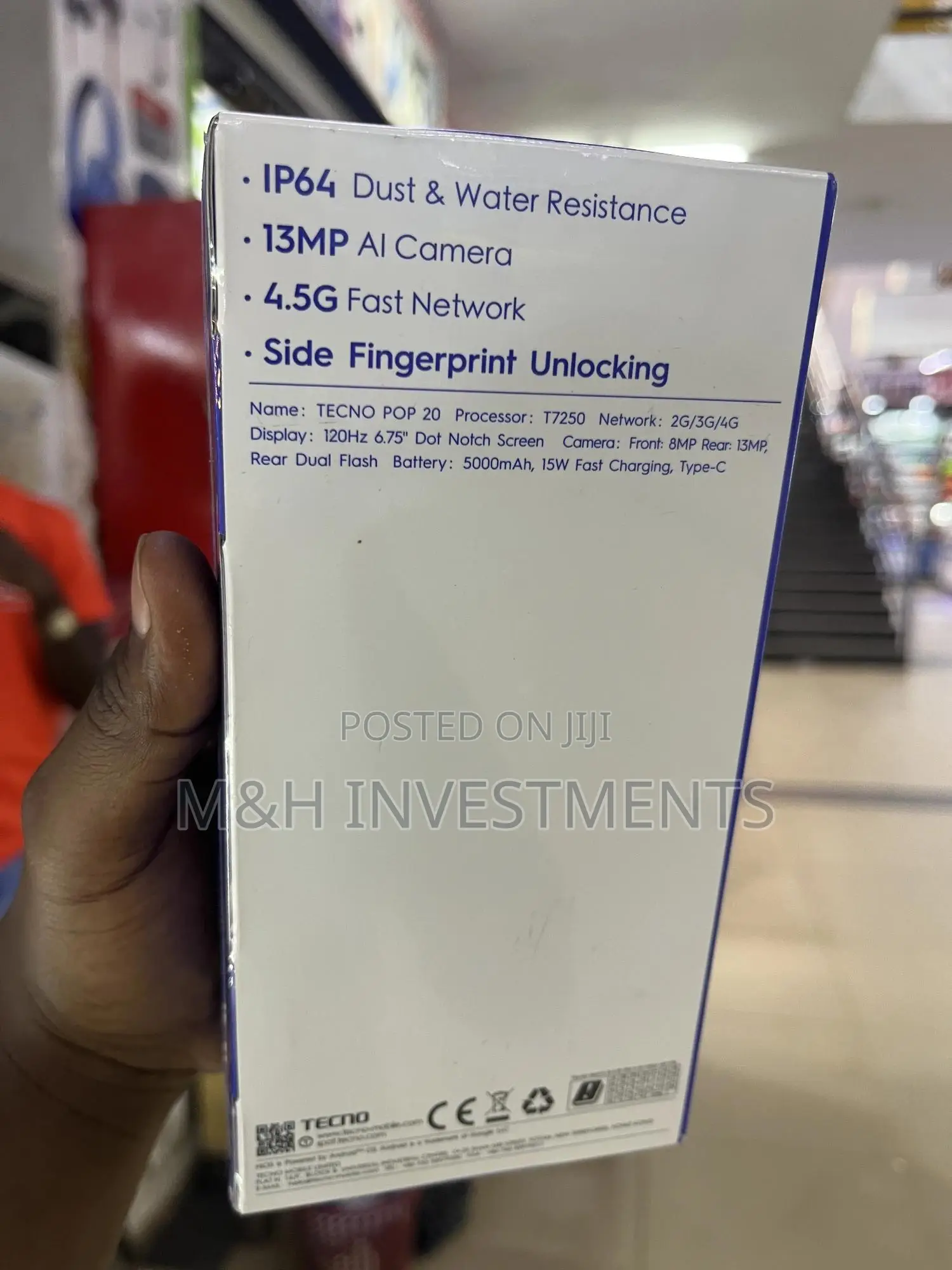 New Tecno Pop 20 64 GB Black